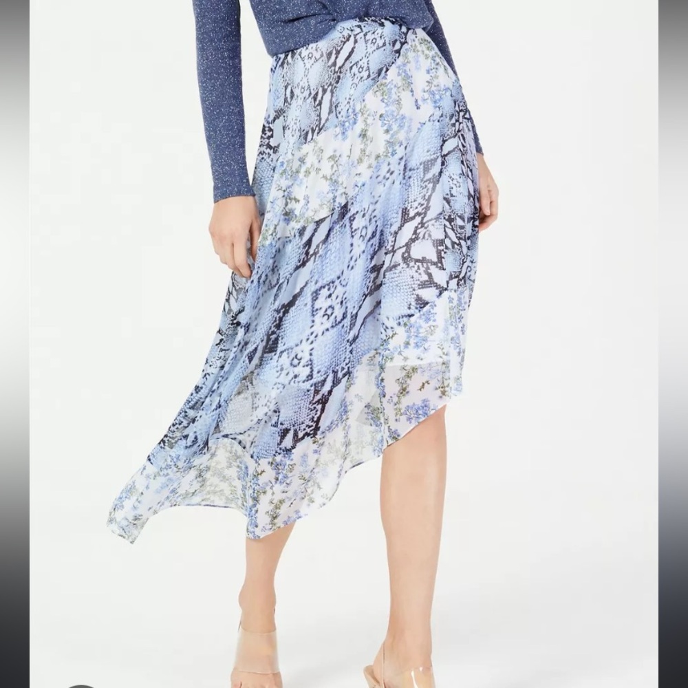 💙🩵🤍 INC assymetric midi skirt waist 28” 💙🩵🤍